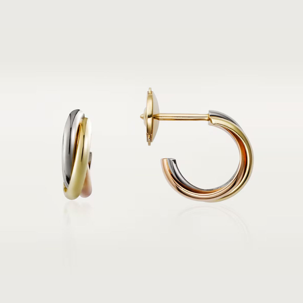 [Amore Jewels]TRINITY ON DIAMOND MINI EARRINGS
