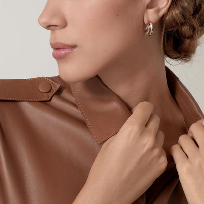 [Amore Jewels]TRINITY ON DIAMOND CLASSIC EARRINGS