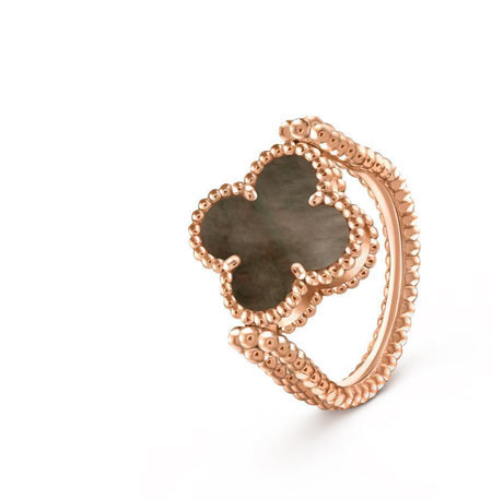 [Amore Jewels]CLOVER RIVERSIBLE GRAY AGATE RING