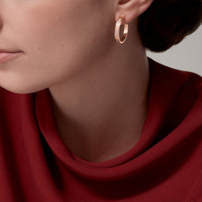 [Amore Jewels]LOVE EARRINGS 3.6MM DIAMOND PAVED