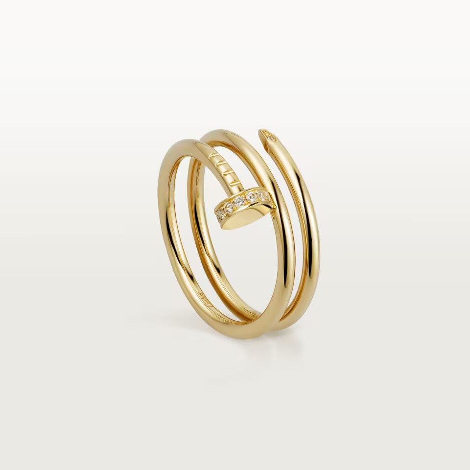 [Amore Jewels]JUSTE RING 4.8MM HALF DIAMOND