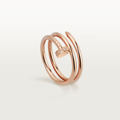 [Amore Jewels]JUSTE RING 4.8MM HALF DIAMOND
