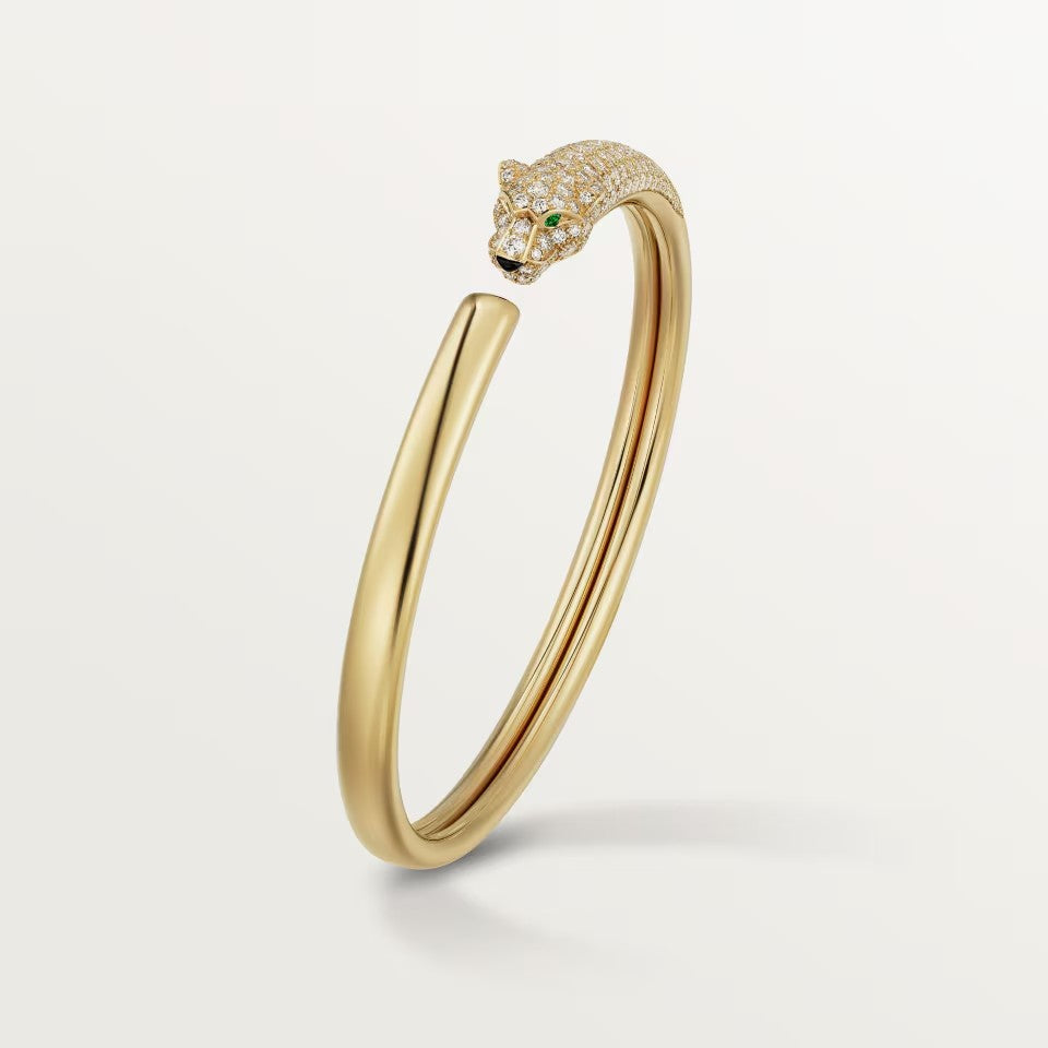 [Amore Jewels]PANTHERE HALF DIAMOND OPEN BRACELET
