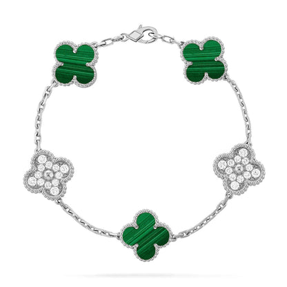 [Amore Jewels] CLOVER 5 MOTIF MALACHITE BRACELET COLLECTION