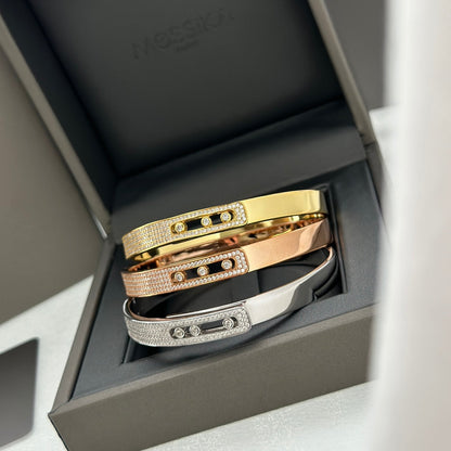 [Amore Jewels]Move Noa Rose Gold Pavé Diamond Bangle Bracelet