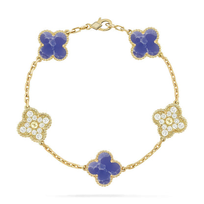 [Amore Jewels]CLOVER 5 MOTIF BLUE VEINS BRACELET COLLECTION