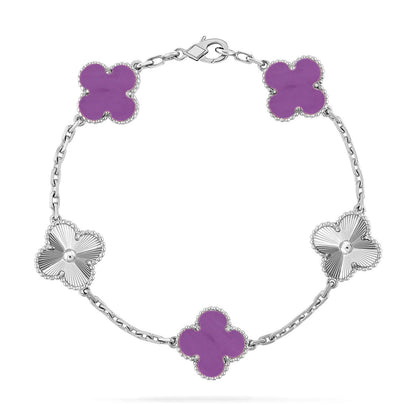 [Amore Jewels] CLOVER 5 MOTIF VIOLET BRACELET COLLECTION