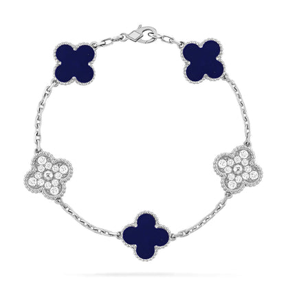 [Amore Jewels]CLOVER 5 MOTIF LAPIS LAZULI BRACELET COLLECTION