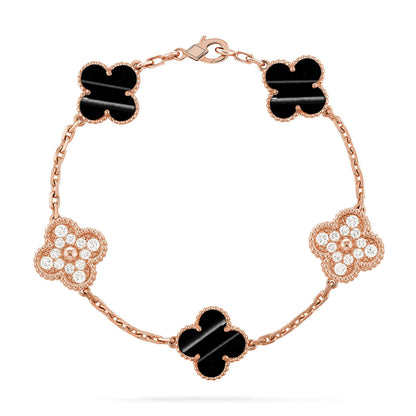 [Amore Jewels] CLOVER 5 MOTIF PULSAR STONE BRACELET COLLECTION