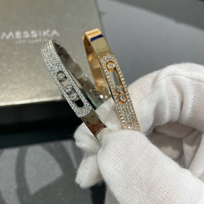 [Amore Jewels]Move Noa Rose Gold Pavé Diamond Bangle Bracelet