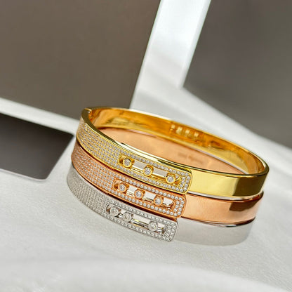 [Amore Jewels]Move Noa Rose Gold Pavé Diamond Bangle Bracelet