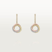 [Amore Jewels]TRINITY HALF DIAMOND  EARRINGS