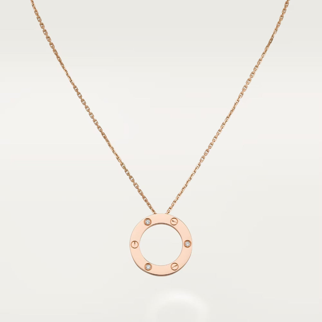 [Amore Jewels]LOVE NECKLACE 16MM 3 DIAMONDS