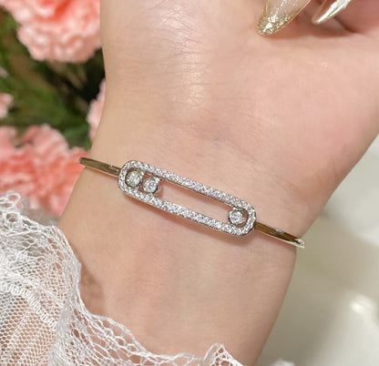 [Amore Jewels]Move Pavé Diamond Bangle Bracelet M