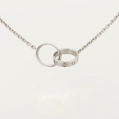 [Amore Jewels]LOVE DOUBLE RING NECKLACE