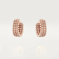 [Amore Jewels]CLASH 9.2MM FULL DIAMOND DOUBLE ROW EARRINGS