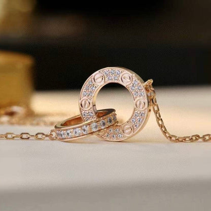 [Amore Jewels]LOVE  FULL DIAMOND PENDANT NECKLACE