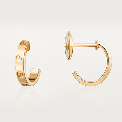 [Amore Jewels]LOVE EARRINGS 2.65MM PINK GOLD