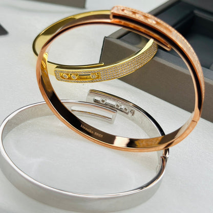 [Amore Jewels]Move Noa Rose Gold Pavé Diamond Bangle Bracelet