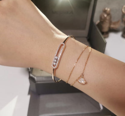 [Amore Jewels]Move Pavé Diamond Bangle Bracelet M