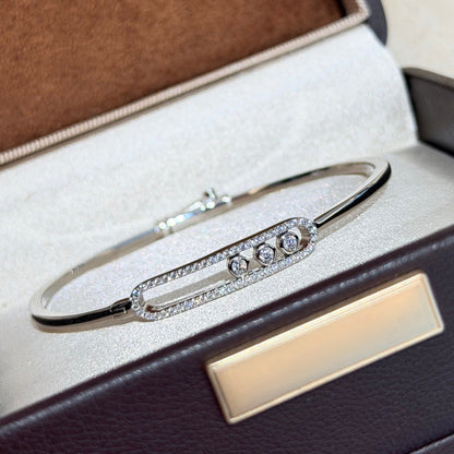 [Amore Jewels]Move Pavé Diamond Bangle Bracelet M