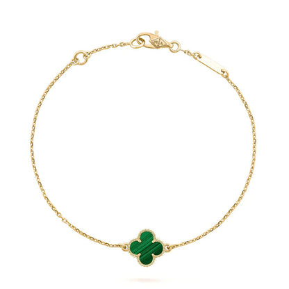 [Amore Jewels]CLOVER BRACELET MALACHITE 1 MOTIF