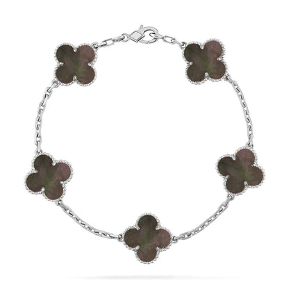 [Amore Jewels] CLOVER 5 MOTIF GRAY MOP BRACELET COLLECTION