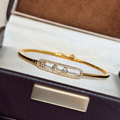 [Amore Jewels]Move Pavé Diamond Bangle Bracelet M