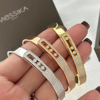 [Amore Jewels]Move Noa Rose Gold Pavé Diamond Bangle Bracelet