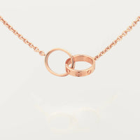 [Amore Jewels]LOVE DOUBLE RING NECKLACE