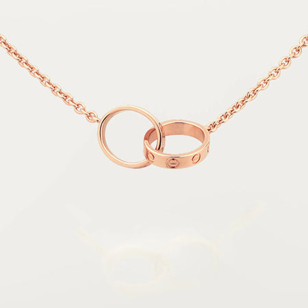 [Amore Jewels]LOVE DOUBLE RING NECKLACE