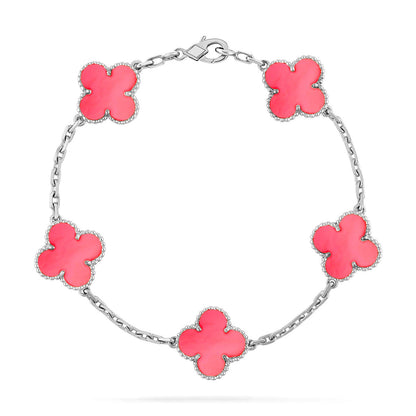 [Amore Jewels] CLOVER 5 MOTIFS  PINK MOP BRACELET COLLECTION