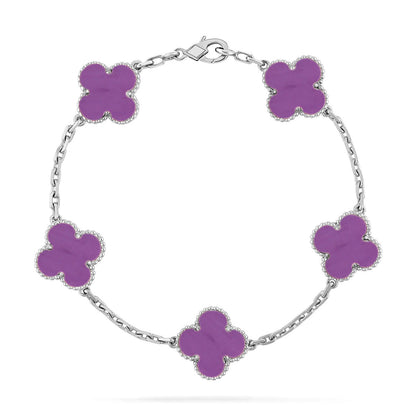 [Amore Jewels] CLOVER 5 MOTIF VIOLET BRACELET COLLECTION