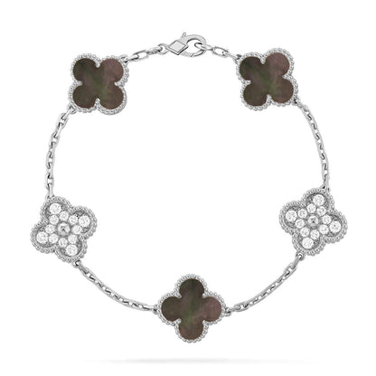 [Amore Jewels] CLOVER 5 MOTIF GRAY MOP BRACELET COLLECTION