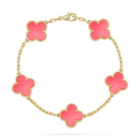 [Amore Jewels] CLOVER 5 MOTIFS  PINK MOP BRACELET COLLECTION