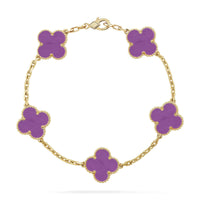 [Amore Jewels] CLOVER 5 MOTIF VIOLET BRACELET COLLECTION
