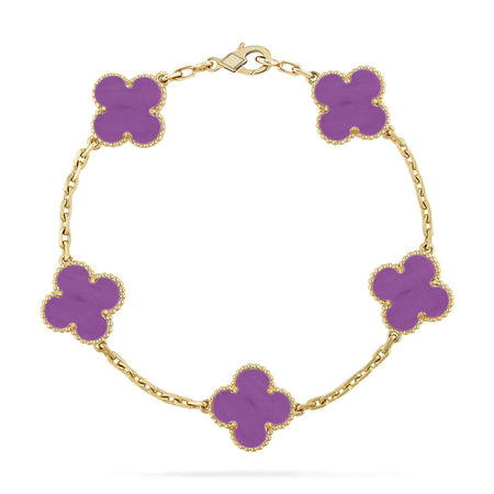 [Amore Jewels] CLOVER 5 MOTIF VIOLET BRACELET COLLECTION