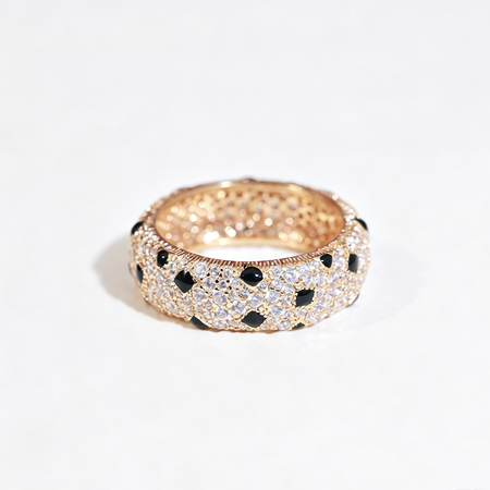 [Amore Jewels]PANTHERE SPOTTED FULL DIAMOND RING