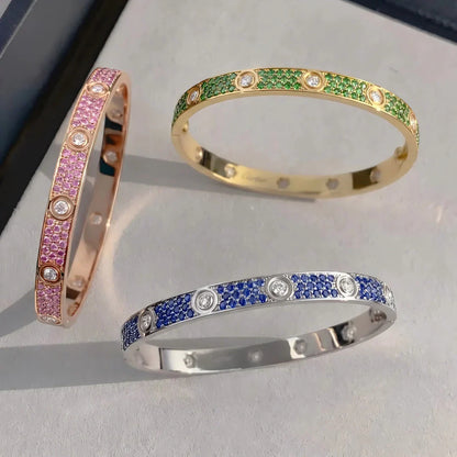 [Amore Jewels]Classic 6.1mm Love Bracelet 10-Diamond Full Pavé
