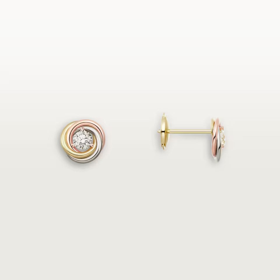 [Amore Jewels]TRINITY STUD DIAMOND EARRINGS