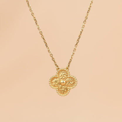 [Amore Jewels]CLOVER 15MM  BRONZING NECKLACE