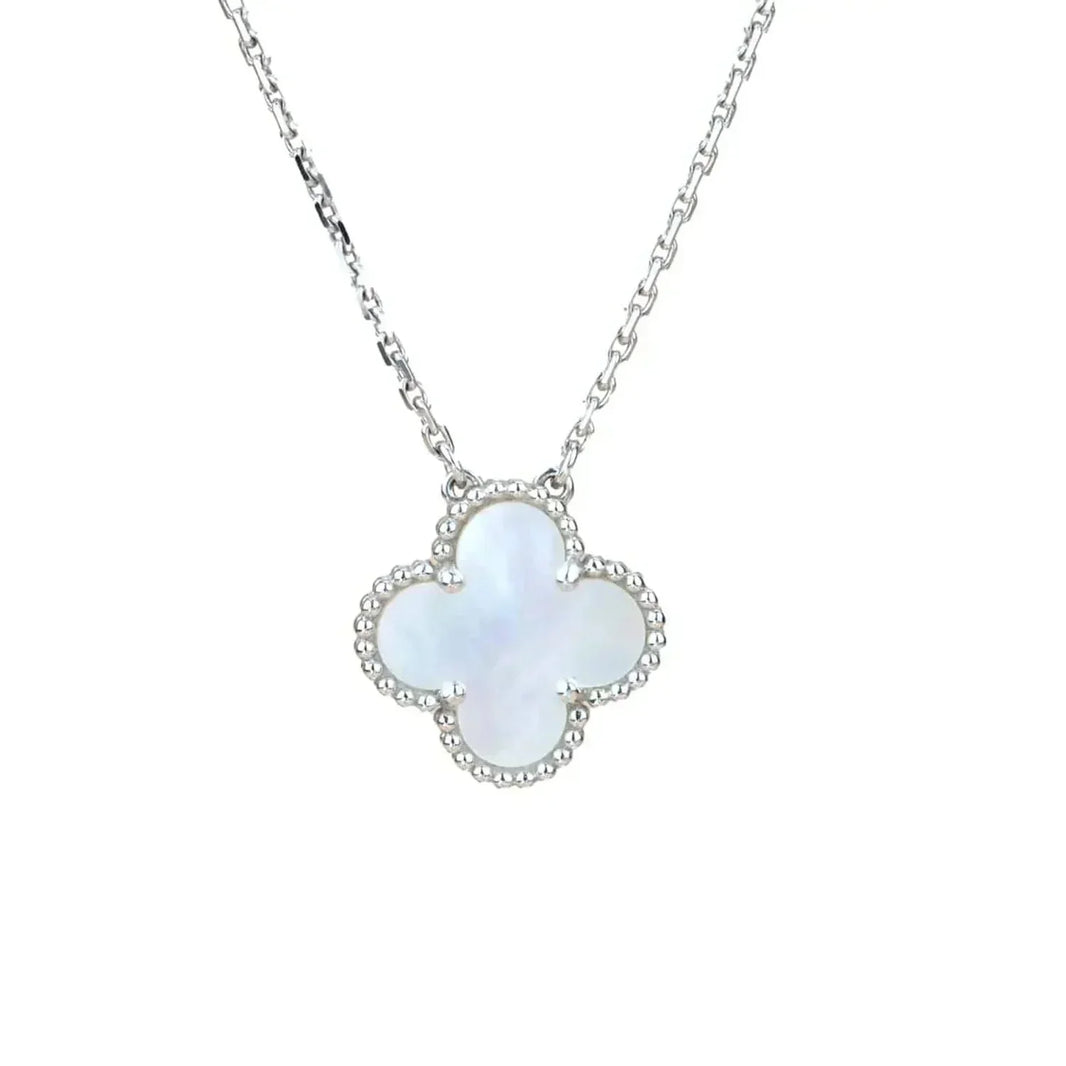 [Amore Jewels]CLOVER  15MM WHITE MOTHER-OF-PEARL SILVER