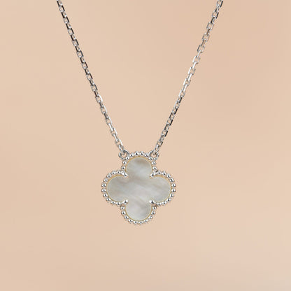 [Amore Jewels]CLOVER  15MM WHITE MOTHER-OF-PEARL SILVER
