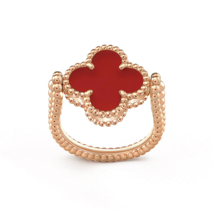 [Amore Jewels]CLOVER RIVERSIBLE PINK GOLD RING