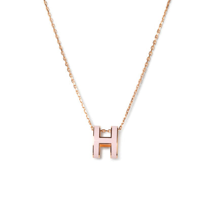 [Amore Jewels]POP H PEDANT PINK GOLD