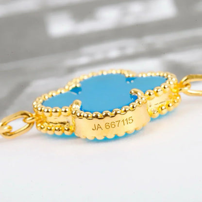 [Amore Jewels] CLOVER 5 MOTIF TURQUOISE BRACELET COLLECTION