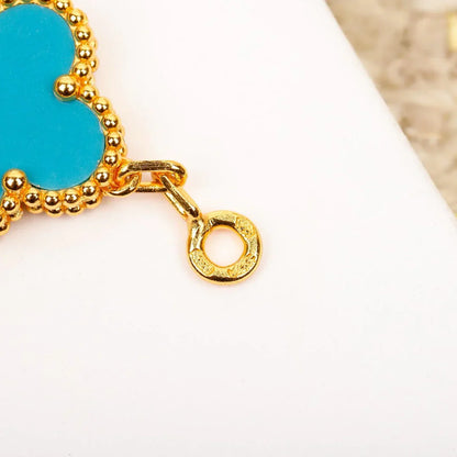 [Amore Jewels] CLOVER 5 MOTIF TURQUOISE BRACELET COLLECTION