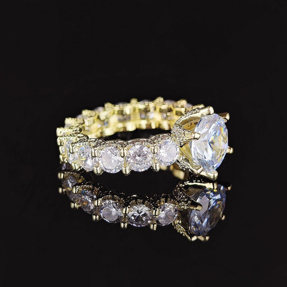 [Amore Jewels]Exquisite Multicolored Radiant Zircon Everyday Ring