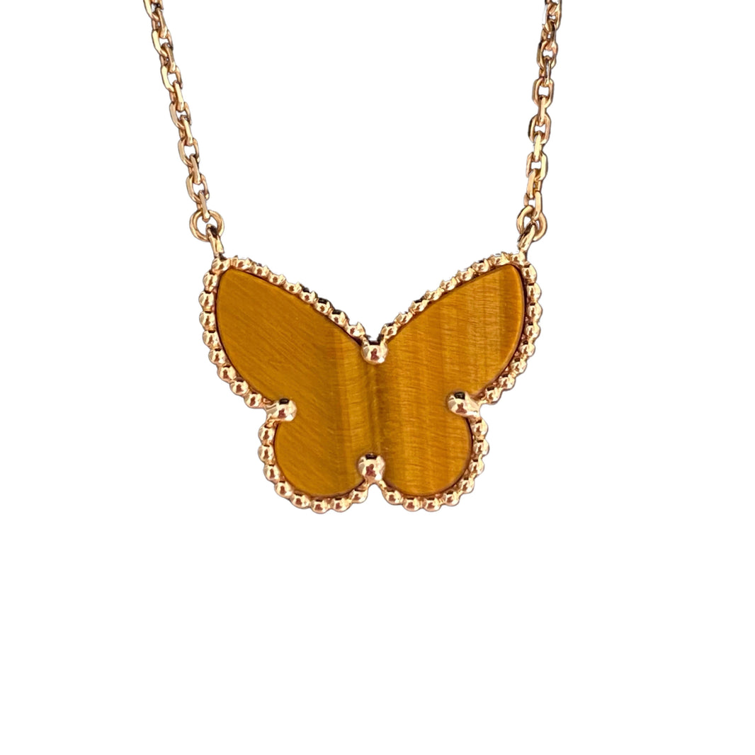 [Amore Jewels] TIGER__ EYE BUTTERFLY NECKLACE