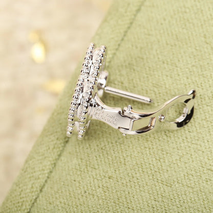 [Amore Jewels]CLOVER DIAMOND STUD EARRINGS